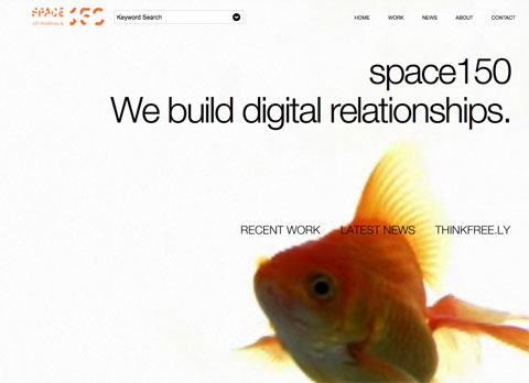 Screenshot of Space150.com