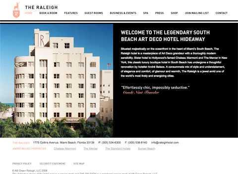 Screenshot of RaleighHotel.com